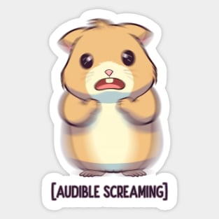 screaming hamster Sticker